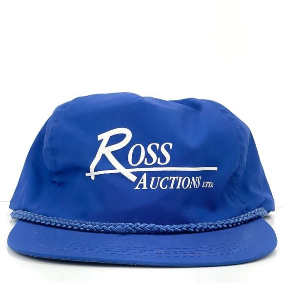 VTG Trucker Hat Blue Retro Strapback Rope SportCap Logo 90s‎ ROSS AUCTIONS LTD - Picture 1 of 5